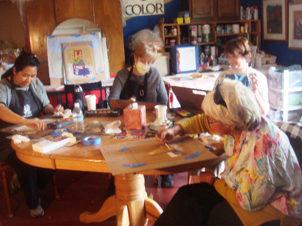 Cinda Sue's Pastel Workshop students